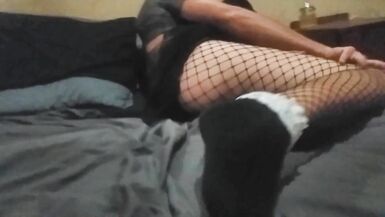 Wife Record Crossdressing Husband Masturbating - 2 image