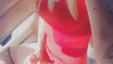 Pretty Trans Rubs her Clitty in Public - 12 image