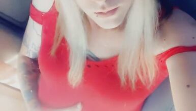 Pretty Trans Rubs her Clitty in Public - 2 image