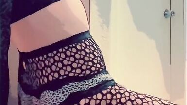 Sexy Latina Shemale riding her dildo (anal riding) - 3 image