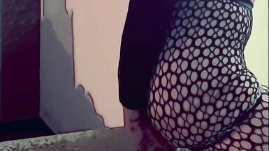 Sexy Latina Shemale riding her dildo (anal riding) - 7 image