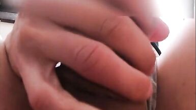 A cum waterfall over my legs... lollipop edging - 4 image