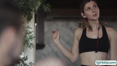 Petite titties t-girl Korra Del Rio pumping boys gaping gazoo - 2 image