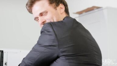 Evie Envy Finds Gabriel In The Printing Room & Puts His Face In The Printer To Scan It When This Guy Cum - Trans Cuties - 3 image