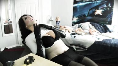 Cecile and Del Pt4! Female masked rubber doll Cecile unmasks from her glamorous rubber face!