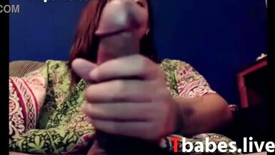 Banger Lady-Man Showing On Web Camera Her Massive Dick And Has Enjoyment - 11 image