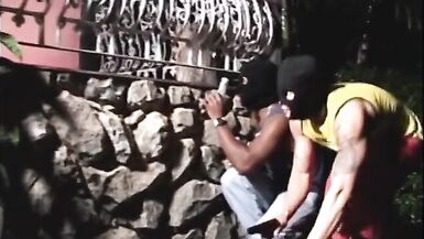 Lustful tgirl getting a hard fuck on the ottoman in advance of banging lewd hunk - 2 image