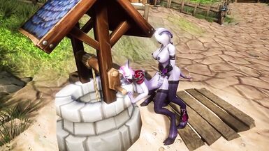 Draenei Futanari Copulates Draenei Beauty on the Wishing Well : Warcraft Porn Parody - 10 image