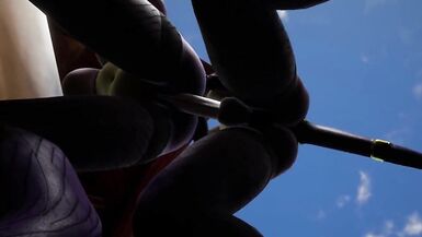 Draenei Futanari Copulates Draenei Beauty on the Wishing Well : Warcraft Porn Parody - 3 image