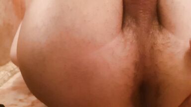 Anal sex in the bath with fake penis - 7 image