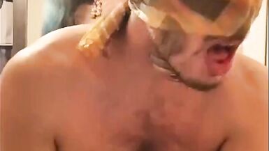 Hawt Afro Sheboy Tops Dude & Cums In His Throat - 9 image