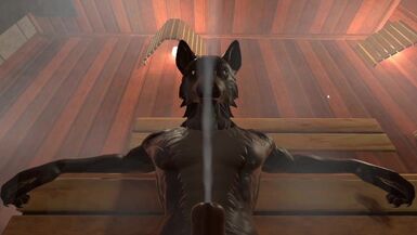 Heat - jerking off in the sauna - 1 image