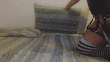 Concupiscent argentinian trans chick plays with herself - 6 image