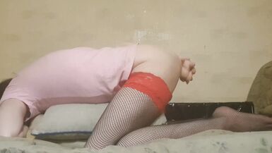 Sissy fake penis doggy position sex - 3 image