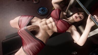 Rose futanari workout