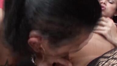 Round butt German ladyboy acquires warm cum on her bazookas - 3 image