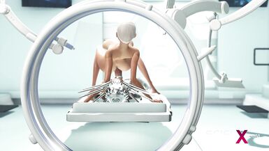 Space sex in the sci-fi lab. A hawt naive playgirl has anal sex with a female dickgirl - 12 image