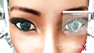 Space sex in the sci-fi lab. A hawt naive playgirl has anal sex with a female dickgirl - 3 image