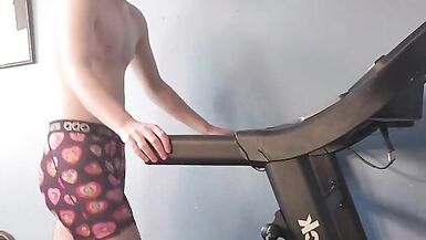 Trans Legal Age Teenager Copulates Himself on Treadmill - 2 image