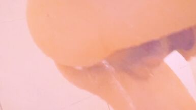 Femboy play's with him self in the shower... - 5 image