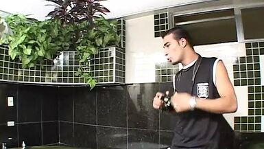 Boy assfucks tall bent-over redheaded ladyman hard then sheboy climbs on top - 1 image