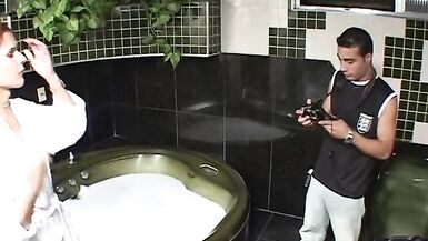 Boy assfucks tall bent-over redheaded ladyman hard then sheboy climbs on top - 2 image