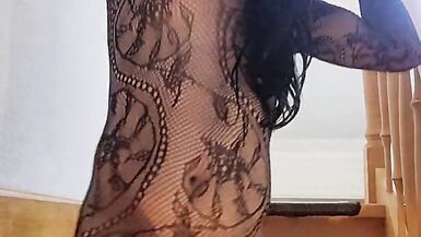 Femboy from Berlin dances lasciviously in front of the cam and receives his inflexible hard cock down with a hardcore porn. - 7 image