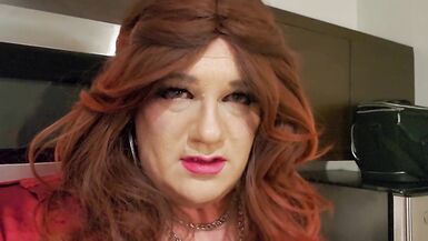 Sexy Sissy Brenda Prepares Dinner for U