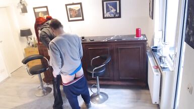 Oral at the Bar turns into a great fuck with cum on face and gulp.