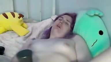 Trans gal plays plays with toys on birthday - 7 image