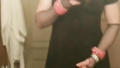 TS Plays with Her Gal Dick Compilation - 2 image