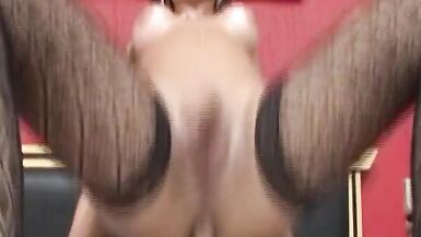 Breasty brunette hair German ladyman have a fun cum on her round tits - 13 image