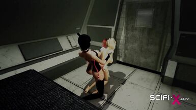 A super hot chick acquires stuffed hard by a masked shemale hentai in the prison - 11 image