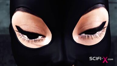 A super hot chick acquires stuffed hard by a masked shemale hentai in the prison - 2 image