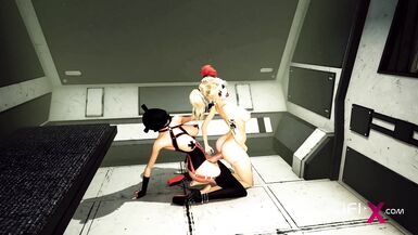 A super hot chick acquires stuffed hard by a masked shemale hentai in the prison - 7 image