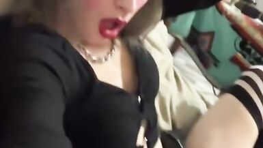 T-Girl Acquires THE MOST GOOD Cook Jerking (That Babe Screamed!!!) - 8 image