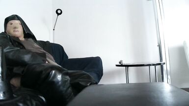 latex masked nun latexbessy fuck-rubber take up with the tongue large vibrator insertion - 10 image