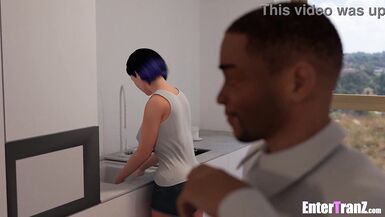 BBC DILF and his hawt Trans freak fuck all over the abode - 9 image