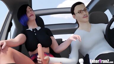 BBC DILF bonks lady man a-hole then DILF unfathomable face holes her inside her car - 10 image