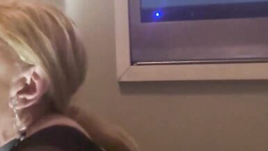 Sissy Cross Dresser Sucks gloryhole cock - 13 image