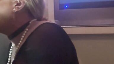 Sissy Cross Dresser Sucks gloryhole cock - 14 image