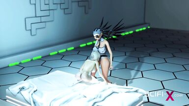 A sexy stupid space angel acquires drilled by female android shemale hentai - 5 image