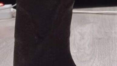 Transe blows a ebon thick sextoy and copulates him! - 1 image