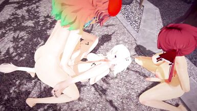 Vtuber Futanari fuckfest with Amelia, Kiara, Marine Houshou, Shishiro and Mori - 13 image