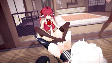 Vtuber Futanari fuckfest with Amelia, Kiara, Marine Houshou, Shishiro and Mori - 3 image