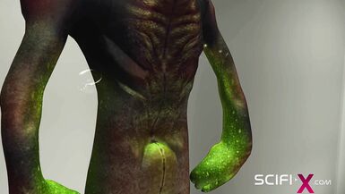 A hawt lewd hotty receives stuffed by cg dickgirl in a spaceship - 12 image