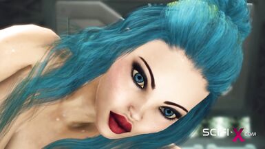 A hawt lewd hotty receives stuffed by cg dickgirl in a spaceship - 15 image