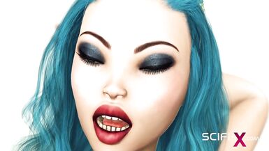 A hawt lewd hotty receives stuffed by cg dickgirl in a spaceship - 9 image