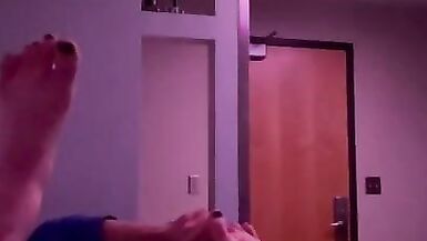 rubbing my feet in college dorm - 14 image