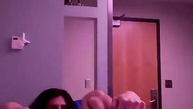 rubbing my feet in college dorm - 9 image